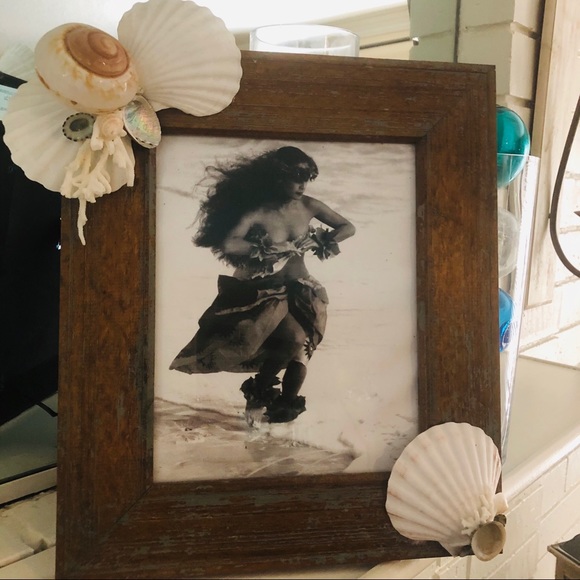 Rustic Wood SEASHELL 8x10 PHOTO FRAME - Picture 1 of 11